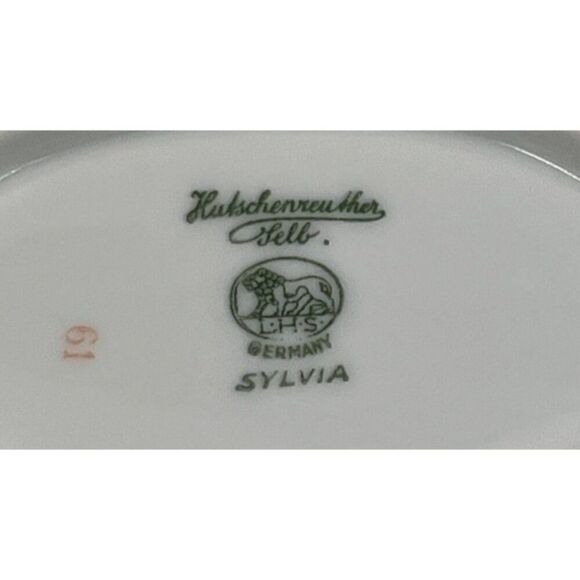 Vintage Hutschenreuther Gray Rose 12" Oval Serving Platter Porcelain Germany - Picture 3 of 4